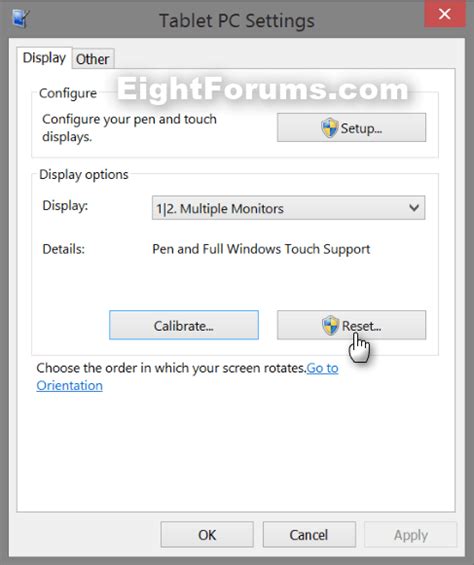 Touch and Pen Screen - Calibrate or Reset in Windows | Windows 8 Help Forums