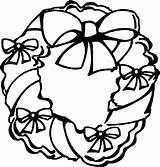 Christmas Wreath Coloring Sheets sketch template