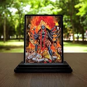 Buy VPRINT QUALITY Wooden Kali MATA Car Dashboard Idol - Mahakali Statue for Puja and Gifting ...