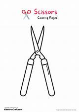 Scissors Coloring Pages For Kids – Free Printable  Art & Craft sketch template