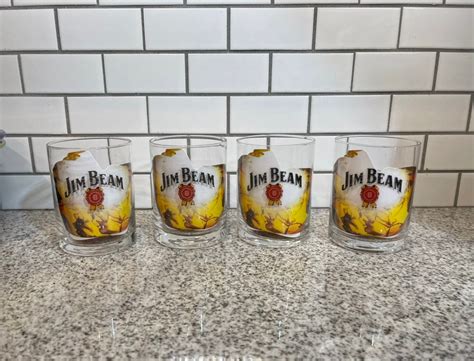 Jim Beam Round Bar Glasses | Mercari