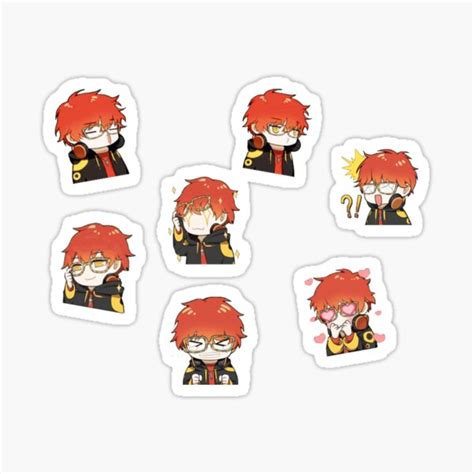 "Mystic messenger 707 seven saeyoung" Sticker for Sale by Moritax | Redbubble