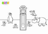 Hickory Dickory Dock coloring  Aggu The Little Wizard sketch template