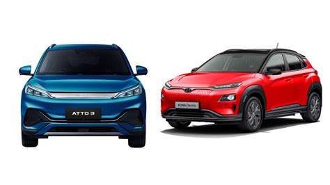 BYD Atto 3 vs Hyundai Kona EV battery specification comparison - Car ...