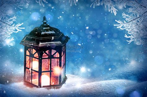 Snowy night lights creative image_picture free download 400925802 ...