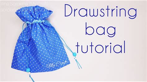 Simple drawstring bag tutorial - YouTube