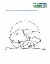 Savanna Sunset Coloring Page Download Printable PDF  Templateroller sketch template