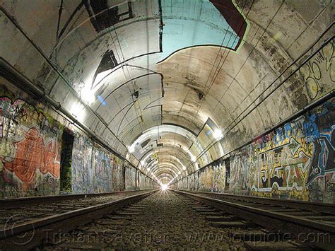 Muni Train Tunnel with Graffiti (San Francisco)