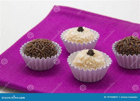 Traditional Brazilian Sweet, Brigadeiro and Beijinho Stock Image ...