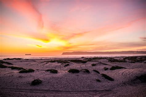 Sunset on Coronado Beach, California, USA Photograph by Anna Bryukhanova - Fine Art America
