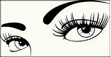 Eyes With Lashes Clip Art Vector Sketch Coloring Page sketch template