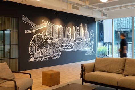 A Global Payment office art mural on Behance