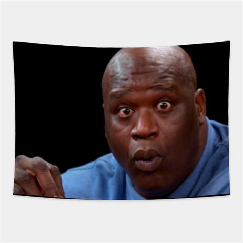 Shaq Spicy Wings Meme - Shaq Meme - Tapestry | TeePublic