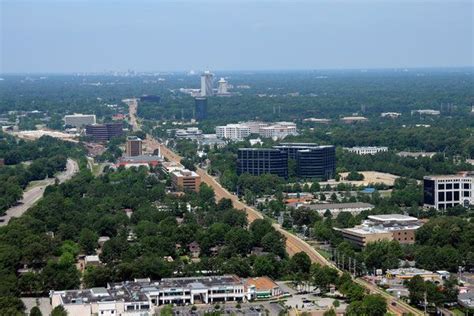 Aerial view of East Memphis. Downtown Memphis and the Pyramid loom on the horizon. | Mississippi ...