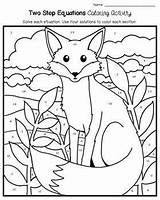 Solve Two Step & Multi Equations Coloring Activity By Middle Math Joy sketch template