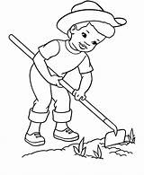 Farmer Coloring Pages  Free Printable For Kids sketch template