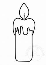Candle coloring Page  Easter Template sketch template