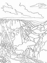 Canyon Coloring Page sketch template
