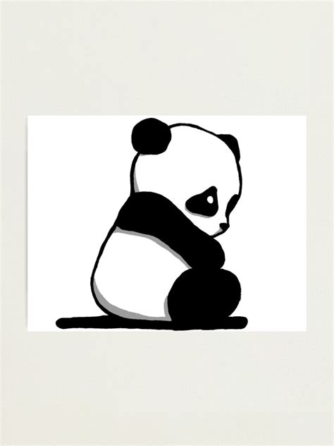 "Sad panda, drawing" Photographic Print for Sale by nijess | Redbubble