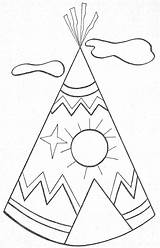 Vintage Teepee Coloring Page sketch template