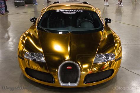 Gold Chrome Bugatti Veyron owned by Flo-Rida