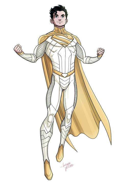 WHITE-SUPERBOY | Super hero costumes, Superhero design, Superhero