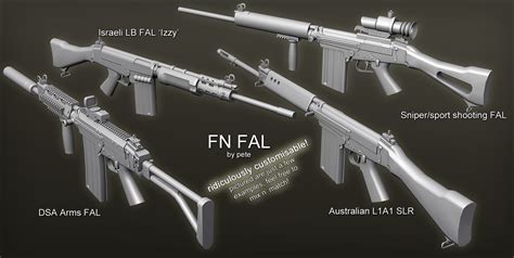 FN FAL - all parts! (Models > Guns > Rifles) - GAMEBANANA