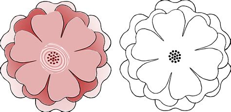 Clipart - Flower Multi-choice 6 Petal s3 Template