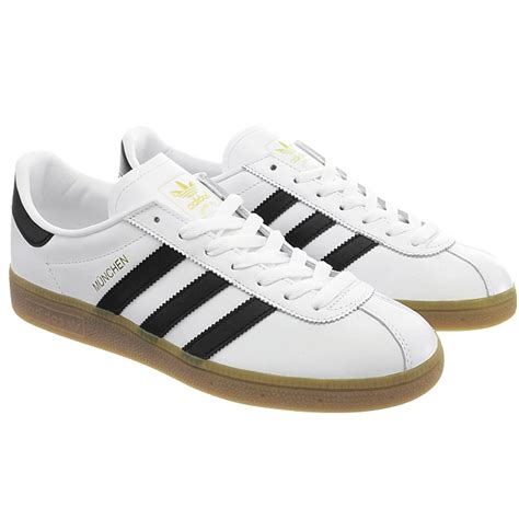 Adidas München men's low-top sneakers leather casual shoes trainers NEW | eBay