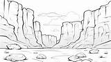 Premium Photo  Mountain Range Canyon Coloring Page sketch template