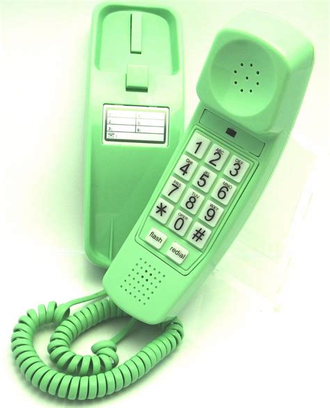 Trimline Phone - Earth Day Green - Sturdy Retro Novelty Telephone - An Better-quality Version of ...