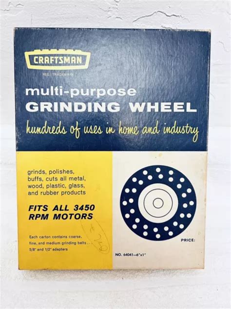 SEARS CRAFTSMAN 6& x 1" Multi Purpose Grinding Wheel vintage 3450RPM NOS 64041 $25.95 - PicClick