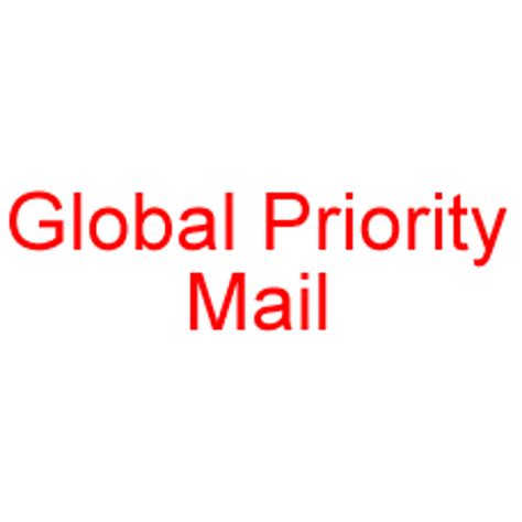 GLOBAL PRIORITY MAIL Rubber Stamp for mail use self-inking - Melrose ...