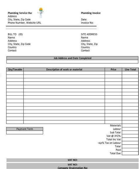 FREE 8+ Plumbing Invoices in MS Word | PDF