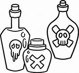 Poison Bottle Halloween Isolated Coloring Page 8208700 Vector Art At  sketch template