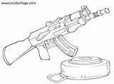 Machine Gun Coloring Pages sketch template