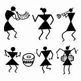 Warli Painting Borders sketch template