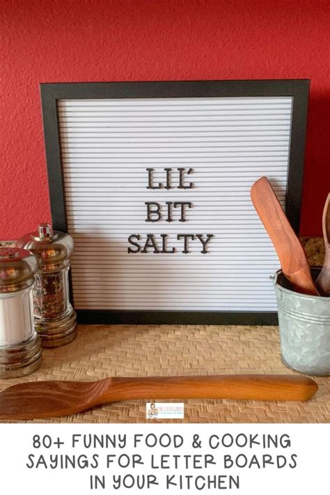 Funny Cooking Quotes for Letter Boards - The Gifted Gabber