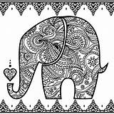Tribal Elephant Coloring Pages sketch template
