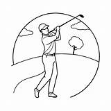 Premium Vector  Golfer coloring Pages For Book sketch template