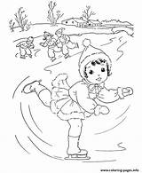 Ice Skating Winter Themed Sfd9b Coloring Page Printable sketch template