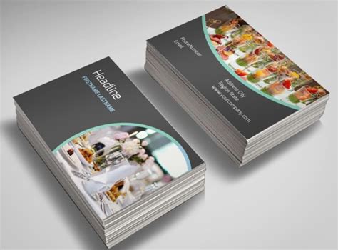 Fine Dining Catering Business Card Template