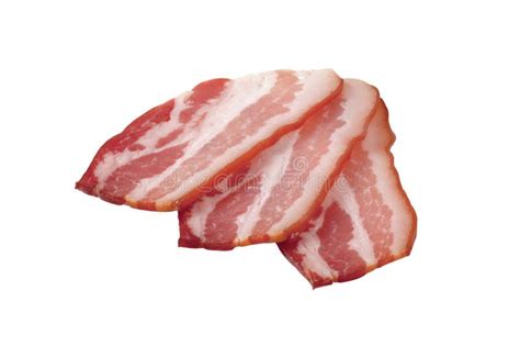 Slices of bacon stock image. Image of meat, isolated - 23434295