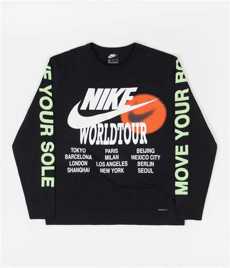 Nike World Tour Long Sleeve T-Shirt - Black | Always in Colour