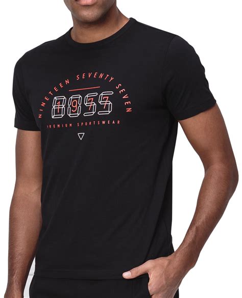 Hugo Boss Men's Cotton Graphic Digital Logo Regular Fit T-Shirt Tee 50399932 | eBay