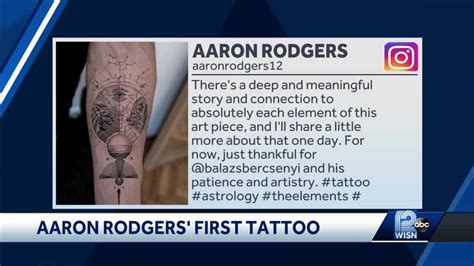 Aaron Rodgers gets his first tattoo