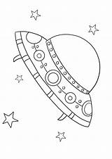Alien Spaceship Free Printable Available To Be Colored By Kids sketch template