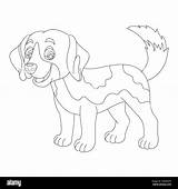Cute Puppy dog outline coloring Page For Kids Animal  sketch template