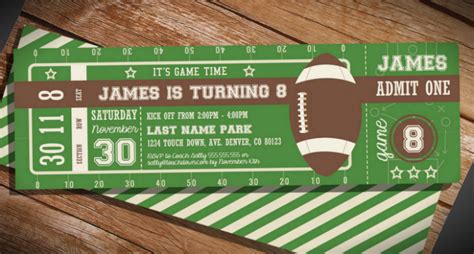 Free Printable Football Ticket Template - Printable Templates