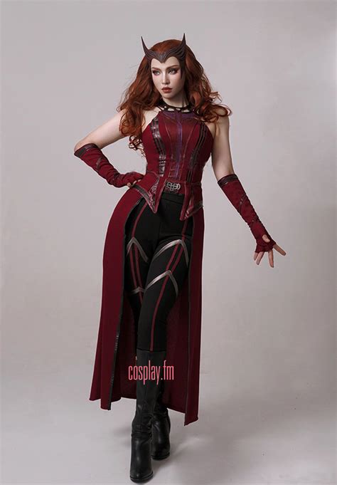 COSKEY Scarlet Witch Costume Outfit Wanda Maximoff Costume Scarlet Witch Costume Jacket Womens ...